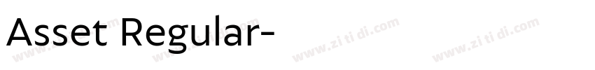 Asset Regular字体转换
